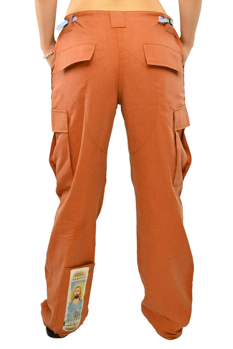 Brown military cargo pants